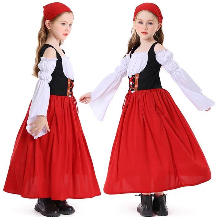 Germany Bavarian Costume Halloween Kostum Anak Negara Jerman Midi Dress