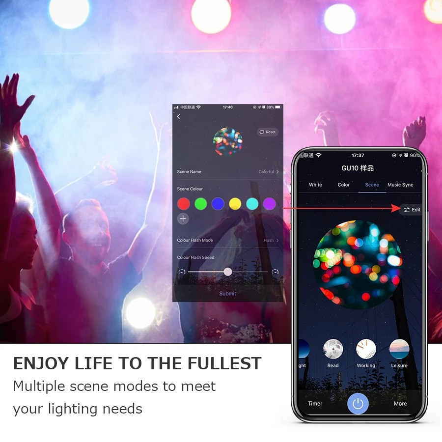 5W 7W 9W 220V 110V Tuya WiFi Smart GU10 LED Bulb Smart Life App GU10 LED Lamp Spotlight Works with