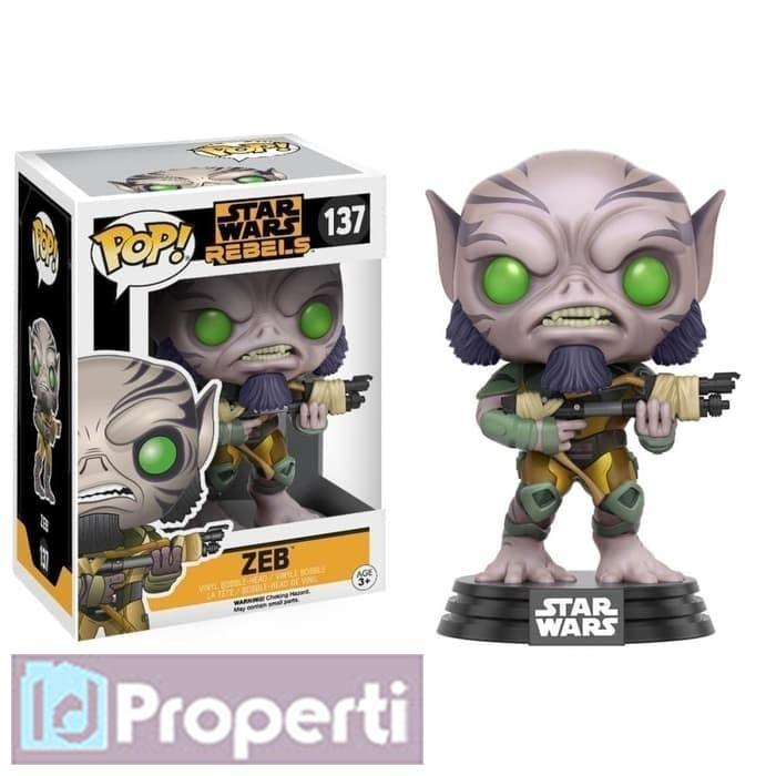 HOT SALE MINIATUR ZEB #137 STAR WARS REBELS FUNKO POP MAINAN ACTION FIGURE TOYS TERMURAH