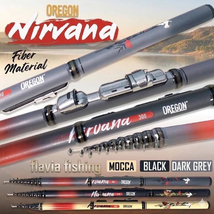 Set Joran Tegek Kolong Oregon Nirvana Fiber Ruas Pendek MicroFishing
