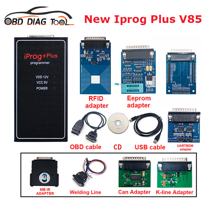 Newest Iprog Plus V85 Full Adapters ECU Programmer Support