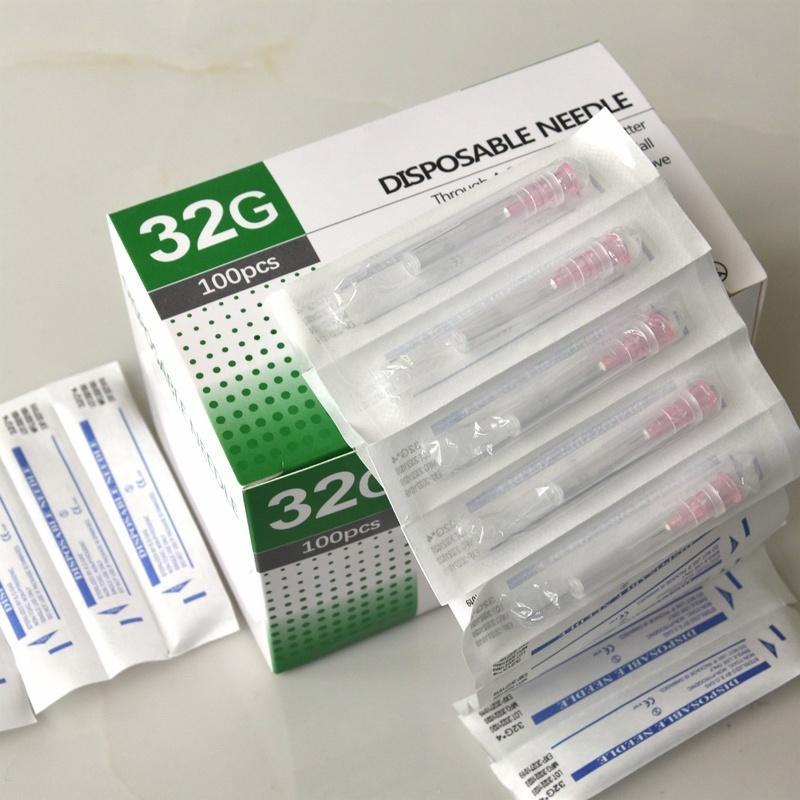 32G/31G/34G Meso Disposable Painless Small Needle Irrigator For Superfine Beauty Needle Eyelid Tool