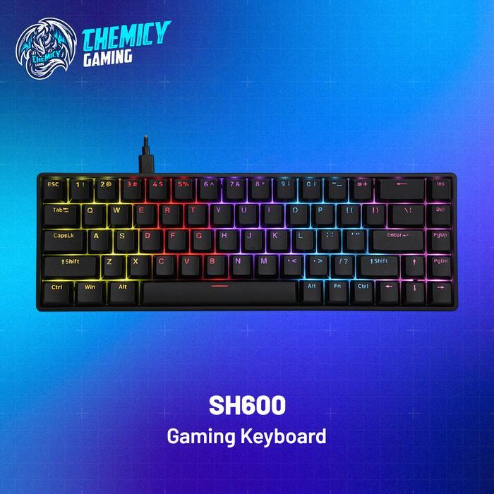 rexus SH600 Keyboard Gaming Mekanis 65% Kabel
