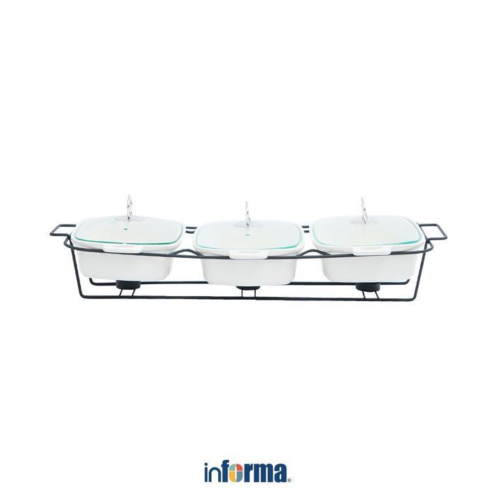 Informa Appetite Set 3 Pcs Panci Casserole Dengan Rak