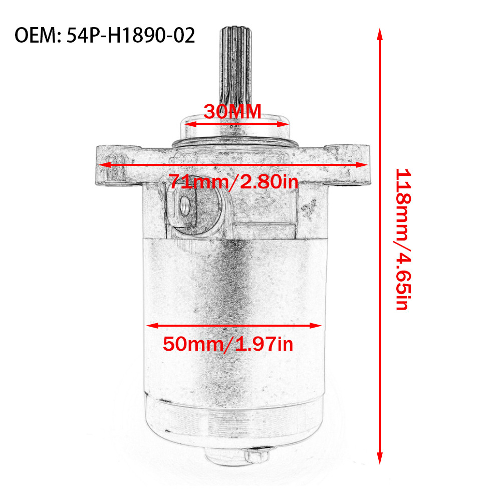 54P-H1890-02 Starter Motor B7A-H1890-00 54S-H1890-03 for Yamaha