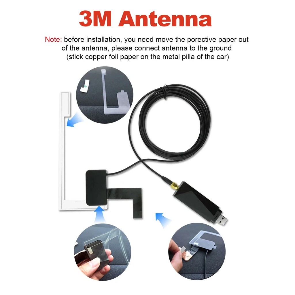 DAB/DAB+ Antenna With USB Adapter Universal Android Car Radio GPS Stereo Receiver DAB DAB+ Signal