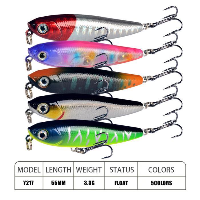 Ada Stok Umpan pancing Lure pencil WTD zig-zag 3.5g/5.5cm Lure casting ultralight action stabil