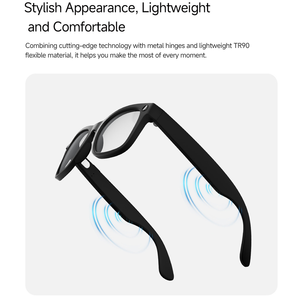 Smart AI Glasses MT5 Ultra 8MP HD Camera Video Recording Voice Call With Charging Case Intelligent