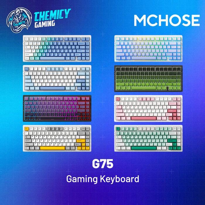 TERBARU MCHOSE G75 / G-75 Pro 75% Hotswap Tri-mode Mechanical Gaming Keyboard