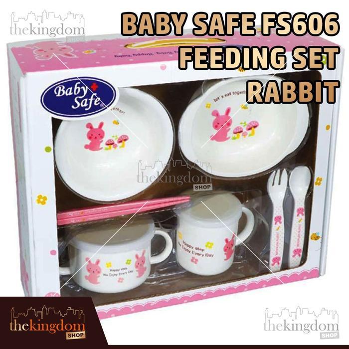 Baby Safe FS606 Feeding Meal Set Rabbit Perlengkapan Tempat Alat Makan Minum Anak Bayi