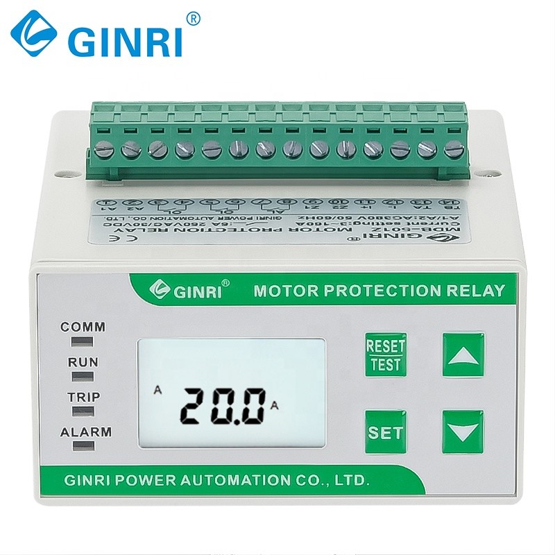 GINRI MDB-501 LCD 3P MOTOR PROTECTION RELAY OVERLOAD PHASE LOSS PROTECTOR