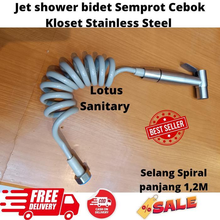 Jet Shower Bidet Toilet Stainless Selang Spiral