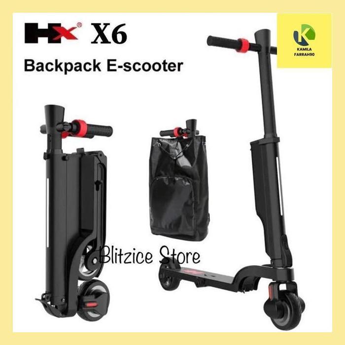 Azhar Hx X6 Electric Scooter Backpack Mini Foldable Skuter Listrik Lipat - HX X6