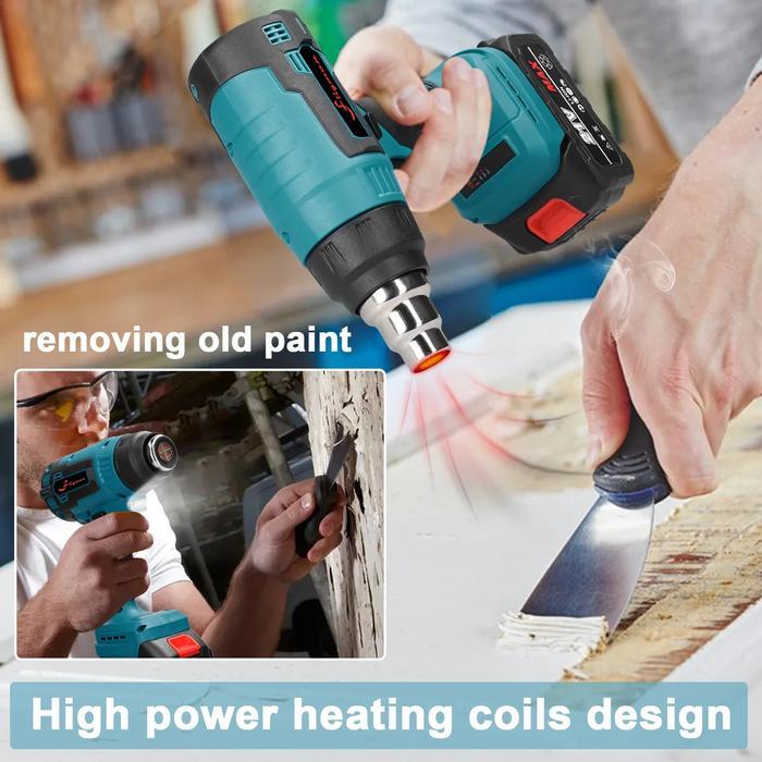 Narabadijaya- Mesin Pemanas Baterai Cordless Hot Gun Heat Gun Fligman - Hot Gun Cordless Dhg181 Alat