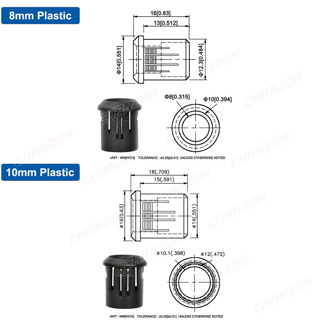 3mm 5mm 8mm 10mm LED Holder Socket Clip Bezel Light Emitting Diode Lamp Base Cover Metal Chrome