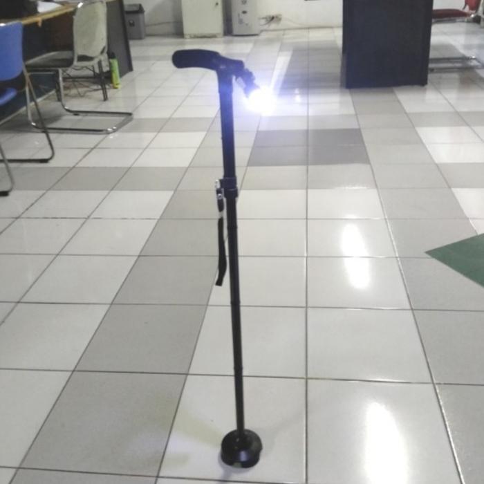 Redmallshop- Trusty Cane Alat Tongkat Bantu Jalan Manula Lipat Lampu Led Original [Kode 1Kode 2Kode