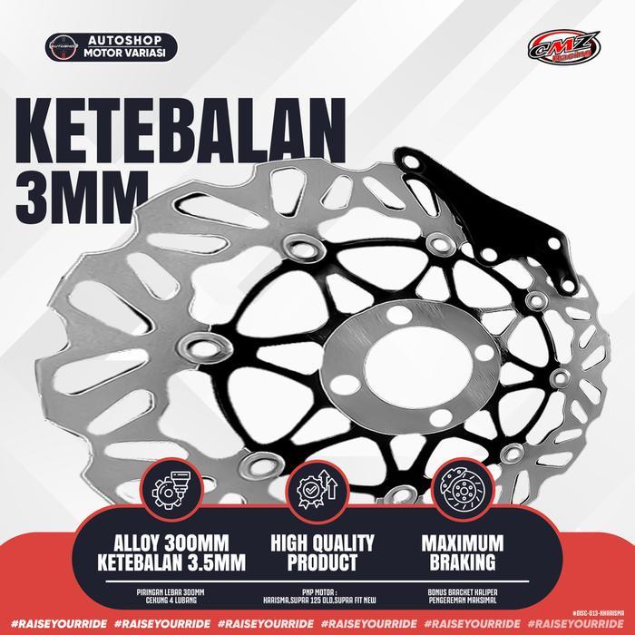 Piringan Cakram 300Mm Kharisma Supra X 125 Model Psm Free Bracket