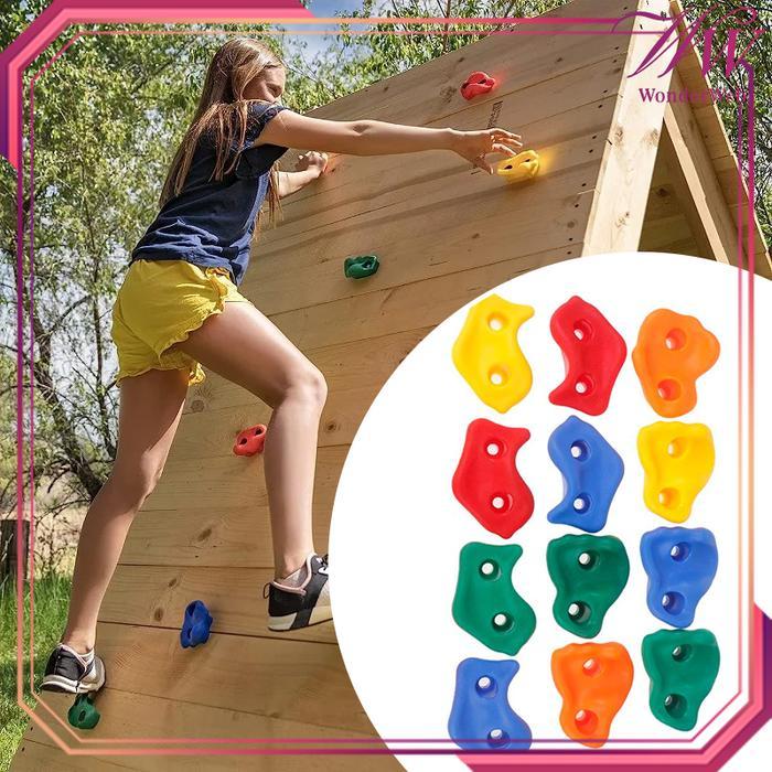 10pcs/Set Point Panjat Tebing Anak Point Wall Climbing Warna Climbing Hold Poin Panjat Tebing Wall