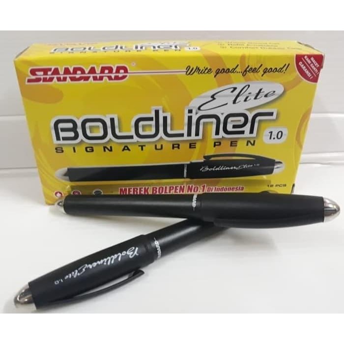 New Ballpoint untuk tanda tangan Standard Boldliner Elite 1,0 Hitam