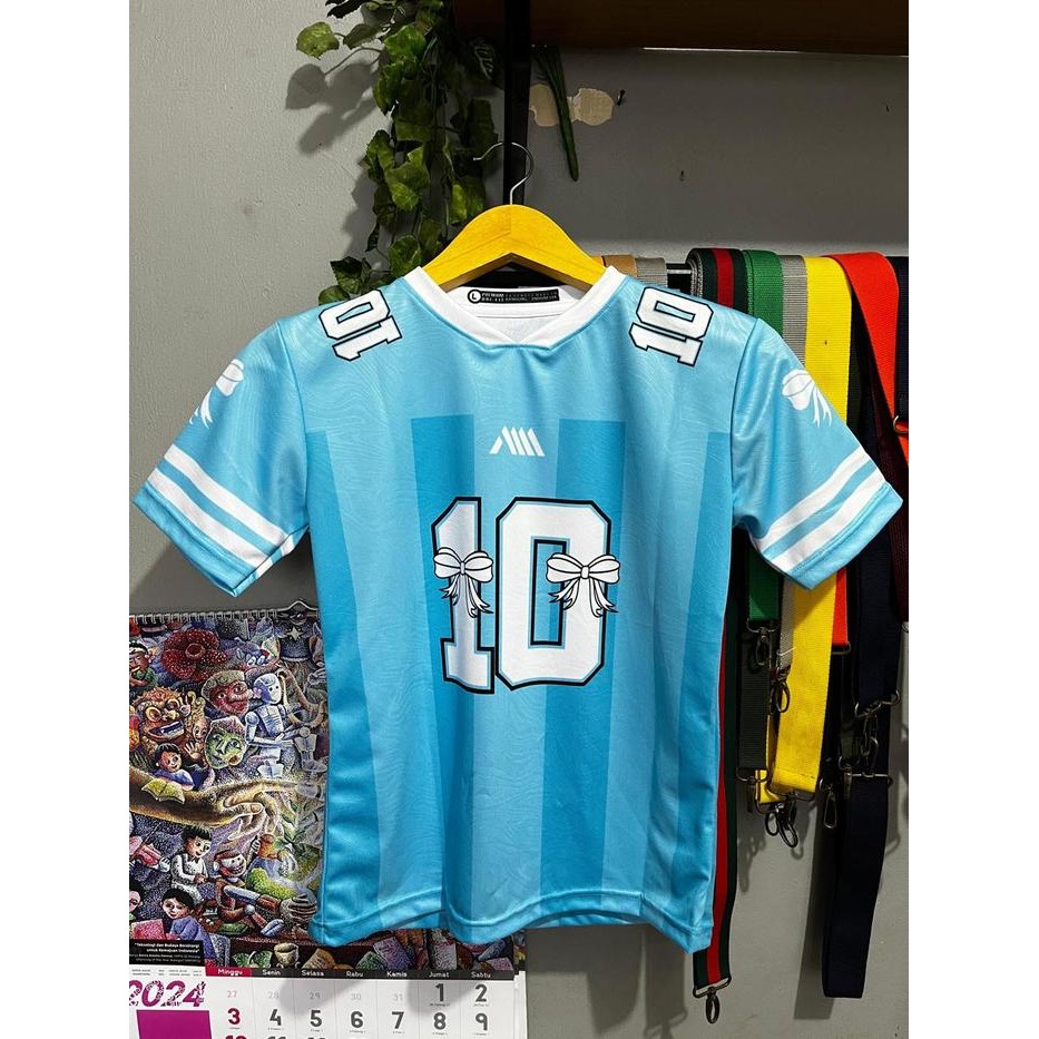 BAJU JERSEY COQUEETE RIBBON KOREA/ FUTSAL / VOLY / TENIS PINK AND WHITE COSTUME GRATIS NAMA DAN