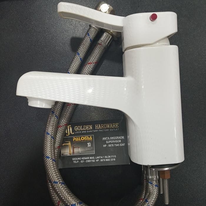 Murah Kran Air Wastafel Panas Dingin Paloma Fcp 7231 White Putih Abs Plastik Terlariss 