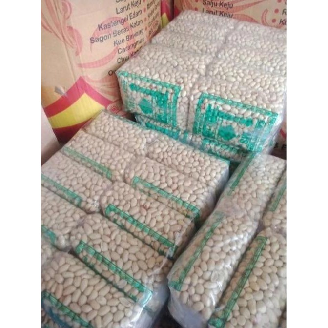 New Paket 1 Ball (10 Pack) Kacang Tanah Mentah Kupas Asli Tuban Kemasan 350 Gram Cap Berkah Kualitas