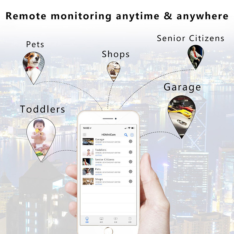 1080P HD Mini Camera XD Wireless WiFi Wire Camera Smart Home Security indoor Anti-theft IP Camera