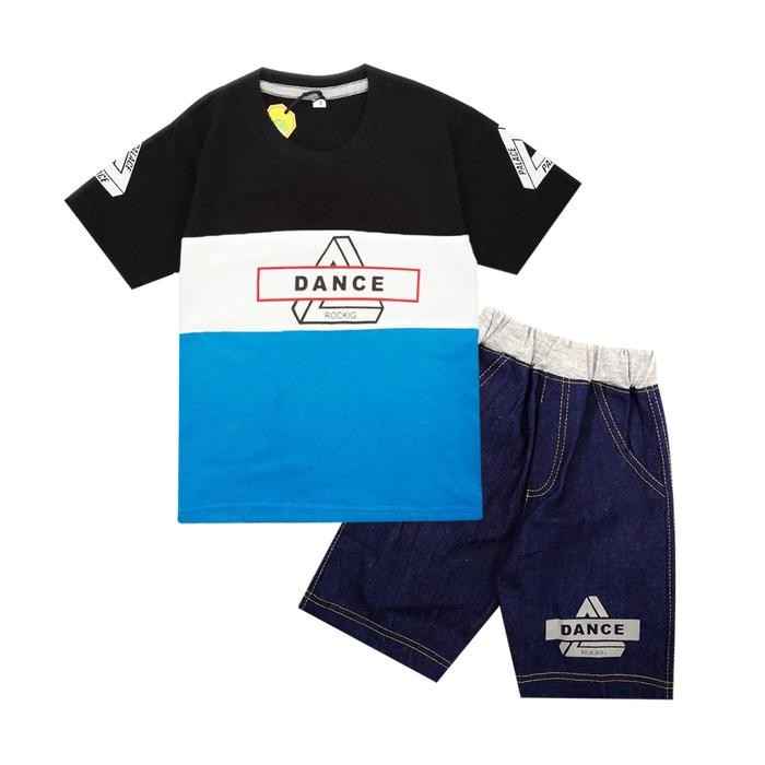 Wakakids Baju Setelan Anak Laki Laki Motif Dance Rock 1 - 4 Tahun 3467