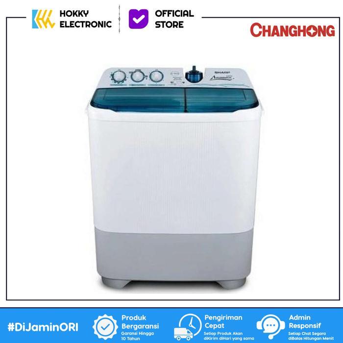 New MESIN CUCI SHARP EST 85 CR 2 TABUNG PROMO SHARP EST85CR 8KG