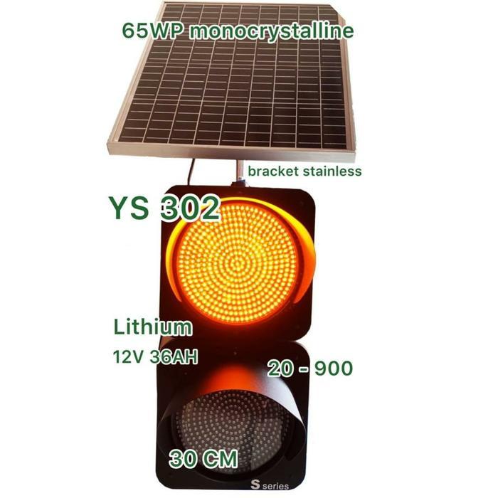lampu warning light 2 aspek 30CM S SERIES YS302 lampu traffic lalu lintas lampu hati hati 2 mata