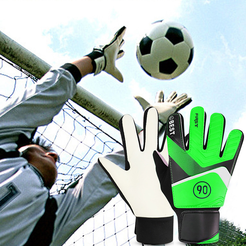 Anti-Slip Children's Goalkeeper Gloves PU Football Gloves Finger Protection Goal Thickened Latex Goa