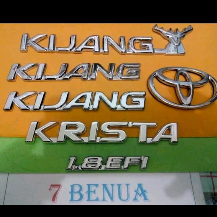 Emblem Logo Kijang Krista 1.8 Efi Chrome