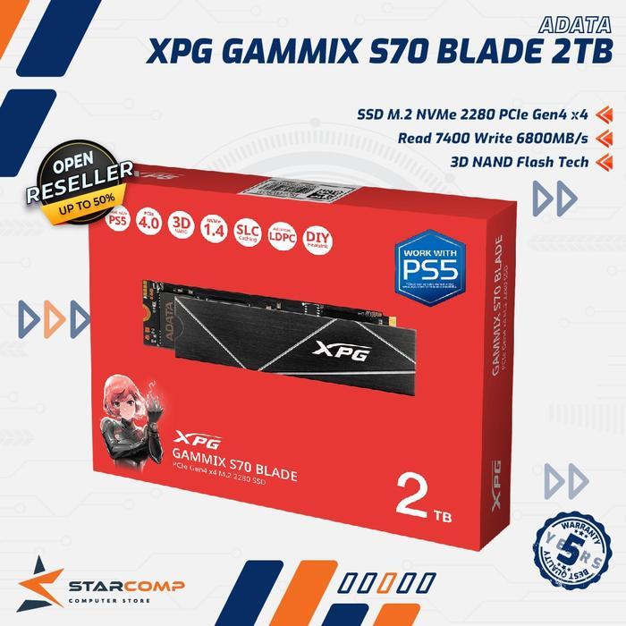 ADATA XPG GAMMIX S70 BLADE 2TB SSD M.2 NVMe Gen4x4