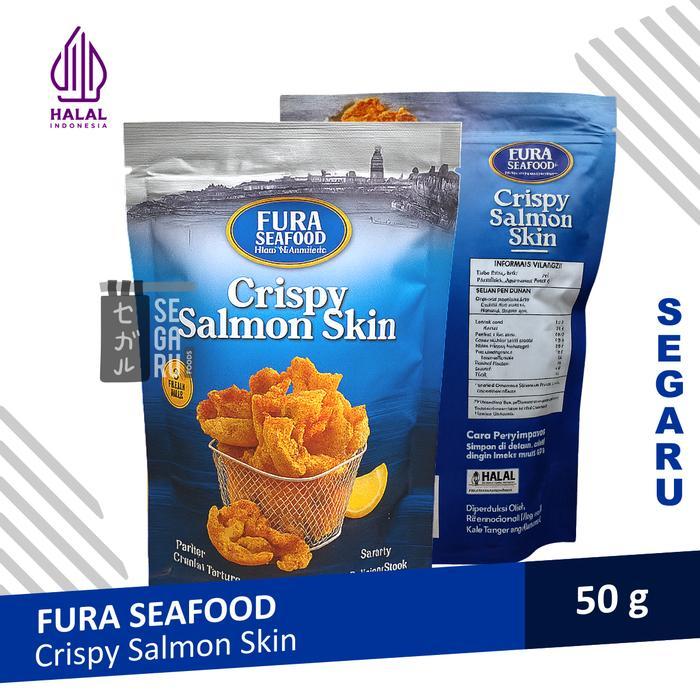 Fura Seafood Crispy Salmon Skin Snack Keripik Kulit Ikan Salmon