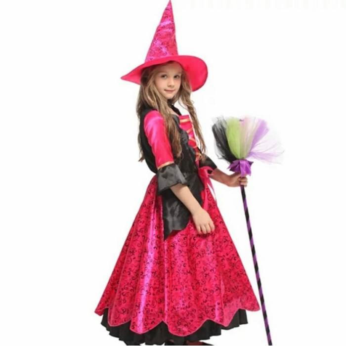 Kostum Penyihir Anak / Pink Wich Toddler Girl Costume Halloween