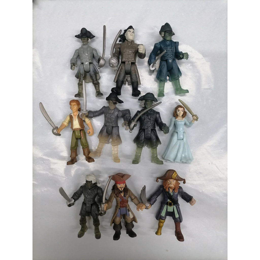 Pirates of the Caribbean Film Character Mini Figure Ornaments Jack Sparrow Davy Jones Elizabeth Swan