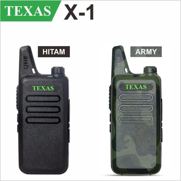 HT Walkie Talkie Texas X1 X-1 UHF 16 Channel 400-470MHz Jangkauan Jauh