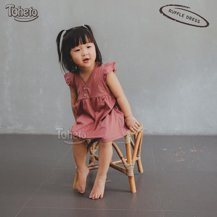 Original - Dress Anak Lengan Ruffle By Toheto Original