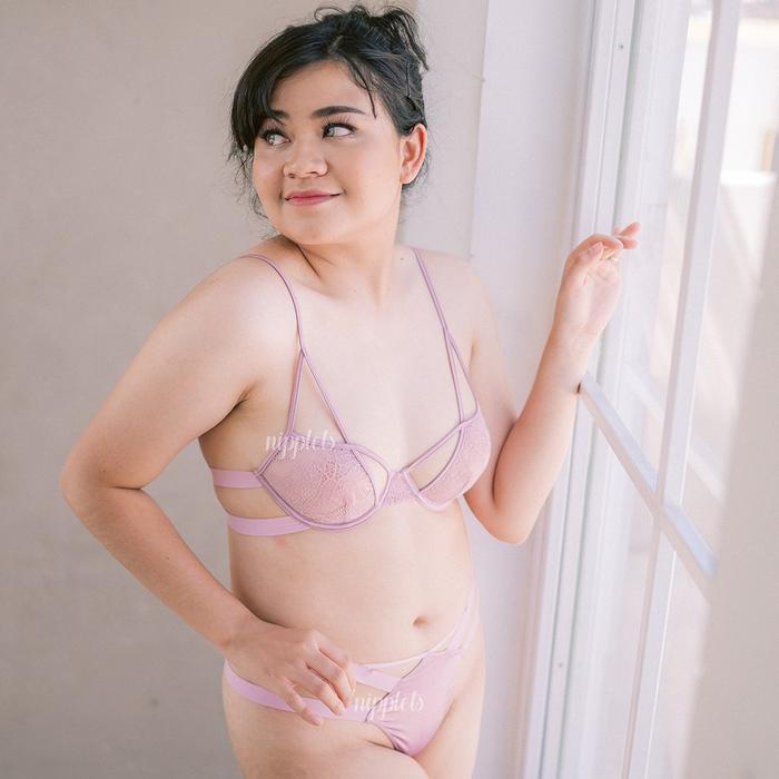 Elira Set - With underwired bra - Ungu, M