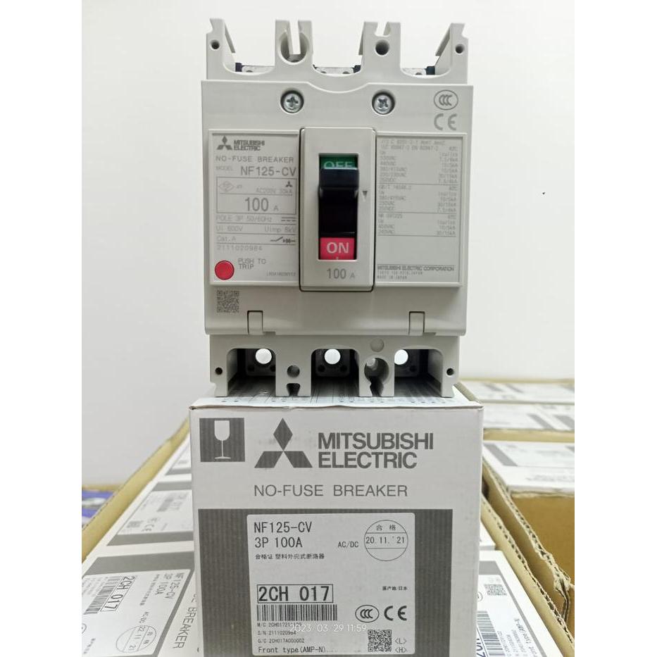 TERLARIS NFB MCCB BREAKER MITSUBISHI NF125-CV 100A