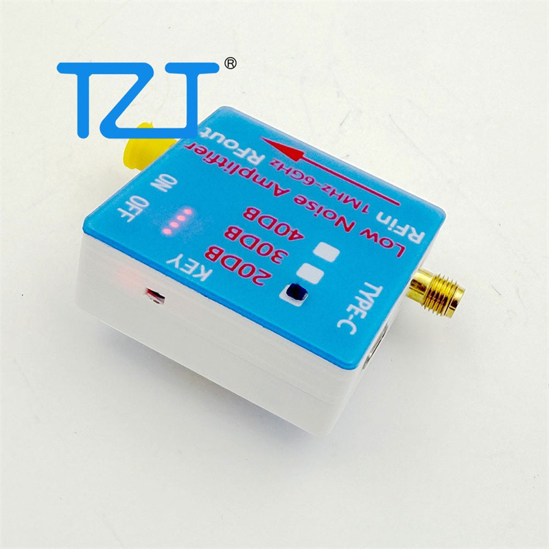 TZT 20DB/30DB/40DB 1MHz-6GHz Low Noise Amplifier RF LNA Module Built-in 450mAh Battery for