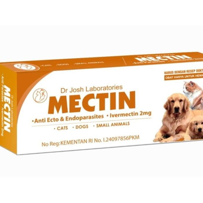 Obat Anti Parasit Hewan Tablet Ivermectin 2 mg untuk Anjing Kucing Binatang Kecil - 20 Tablet