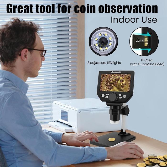 Microscope Digital 1000x Trinocular Mikroskop Trinikuler Mikroskop Digital Mechanic 10Mp Pembesaran