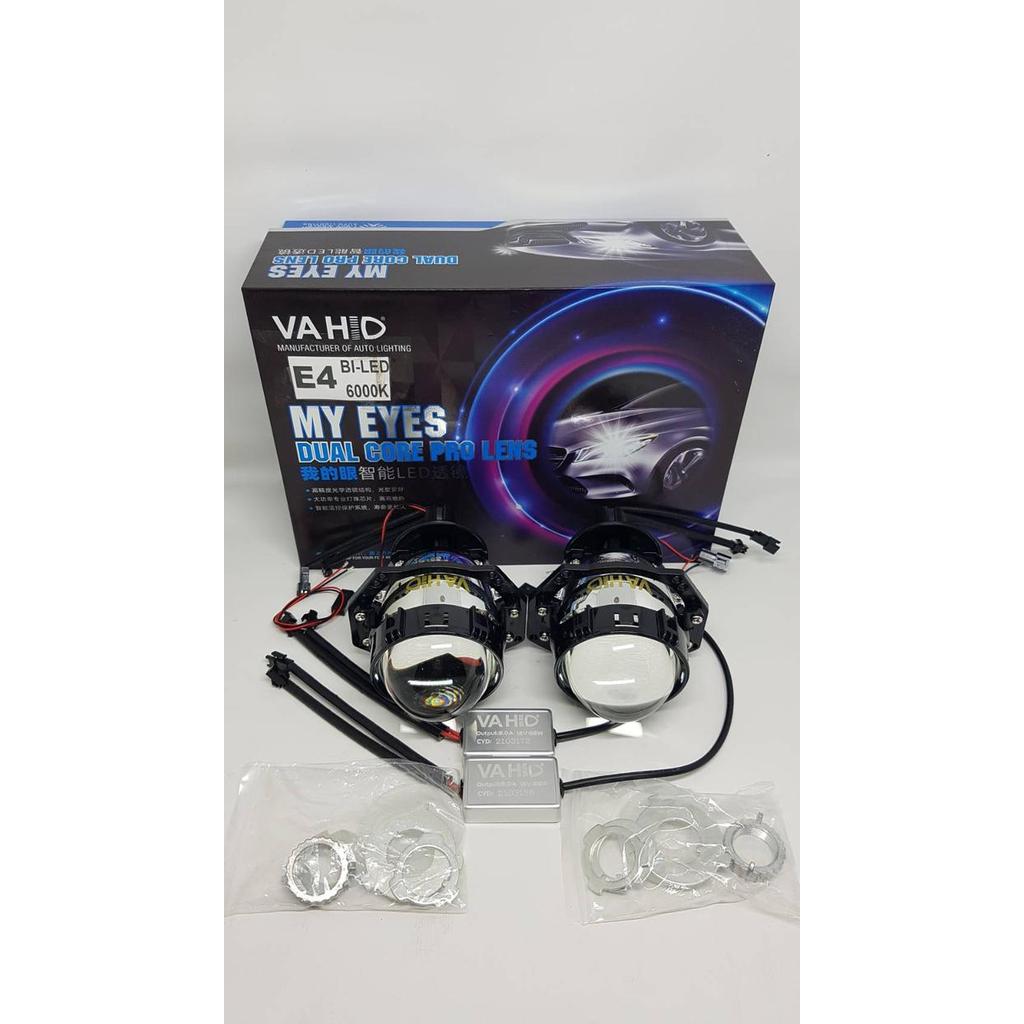 BERKUALITAS Bi-Led Sniper E4 Projector Projie Led Biled Vahid Hi-Low Sepasang 2 pc