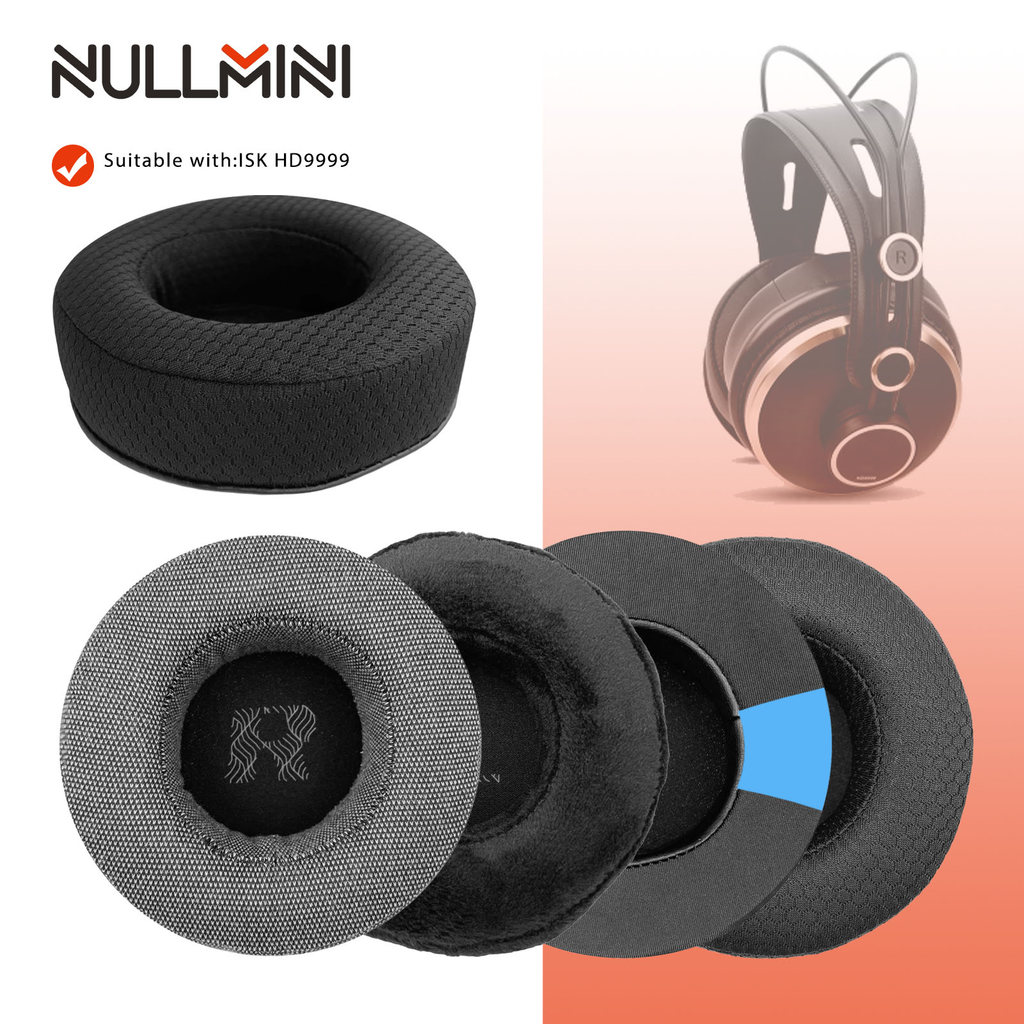 NullMini Replacement Earpads for ISK HD9999 Headphones Ear Cushion Earmuff Cooling Gel Sleeve Cover