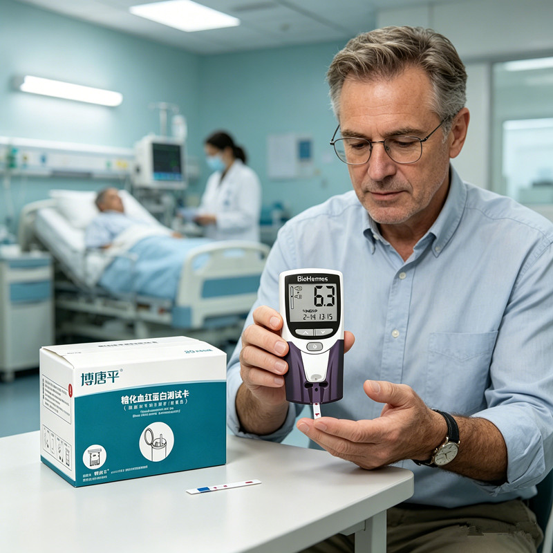 BioHermes A1C EZ 2.0 HbA1c Hemoglobin Meter, Professional POCT Glycated Hemoglobin Analyzer with