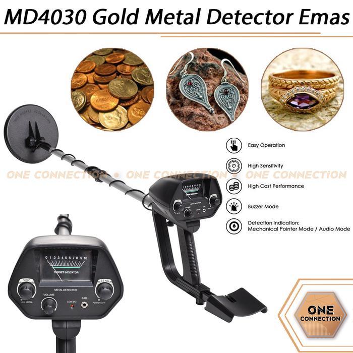 TERBARU MD4030 Gold Metal Detector Emas Logam King Detektor MD-4030