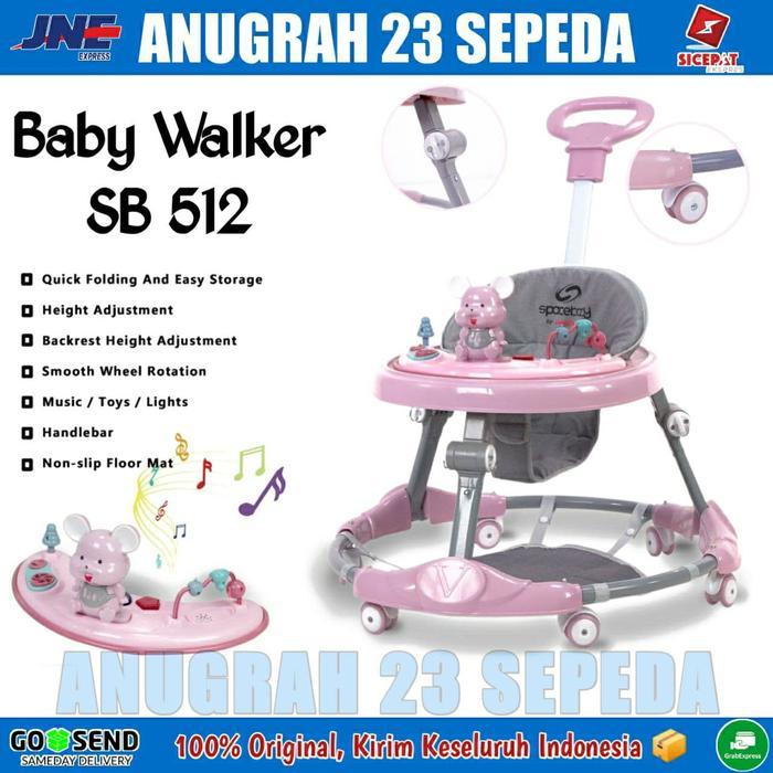 Terbaru Baby Walker Space Baby Sb 512 Musik Terlaris