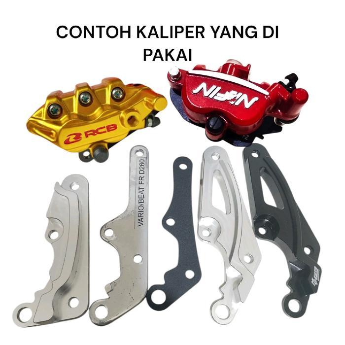 Baru Breket Disc 220Mm 260Mm Beat Vario Scoopy Breket Kaliper Rcb S1 Samurai Disc Cakram 260Mm 220Mm