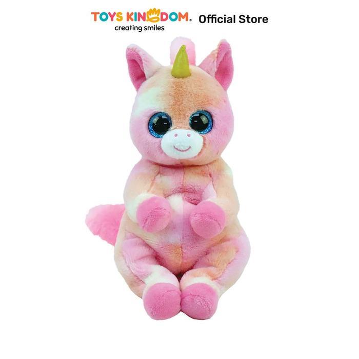 Ada Stok Toys Kingdom Ty Beanie Bellies Boneka Hewan Unicorn Reguler TY95306 Boneka Hewan Plush
